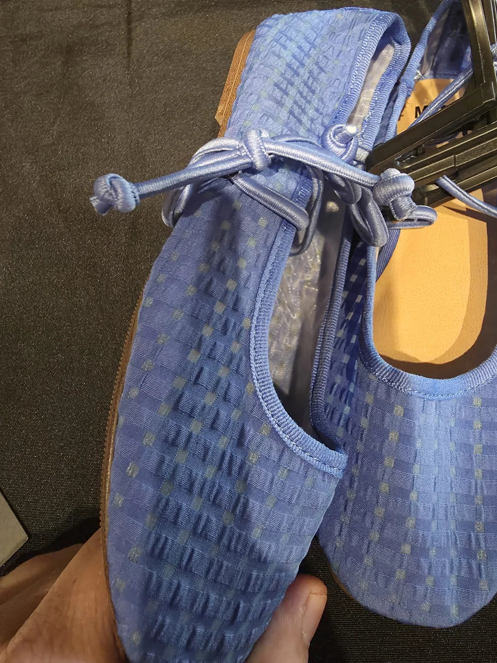 Girls Blue Mesh Ballet Flats